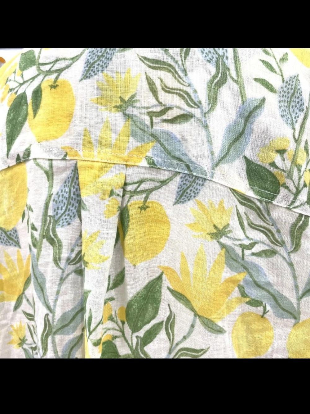 Martha Stewart Lemon Linen Shirt in Yellow & Green - Picture 4 of 6